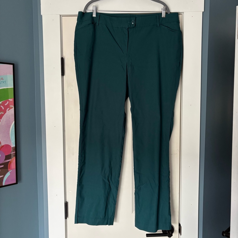 Lane Bryant Deep Teal Straight Leg Pants